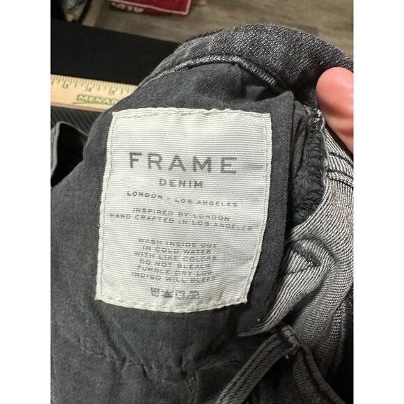 Frame Denim Women's Skinny Jeans - Black and Gray - Picture 9 of 15